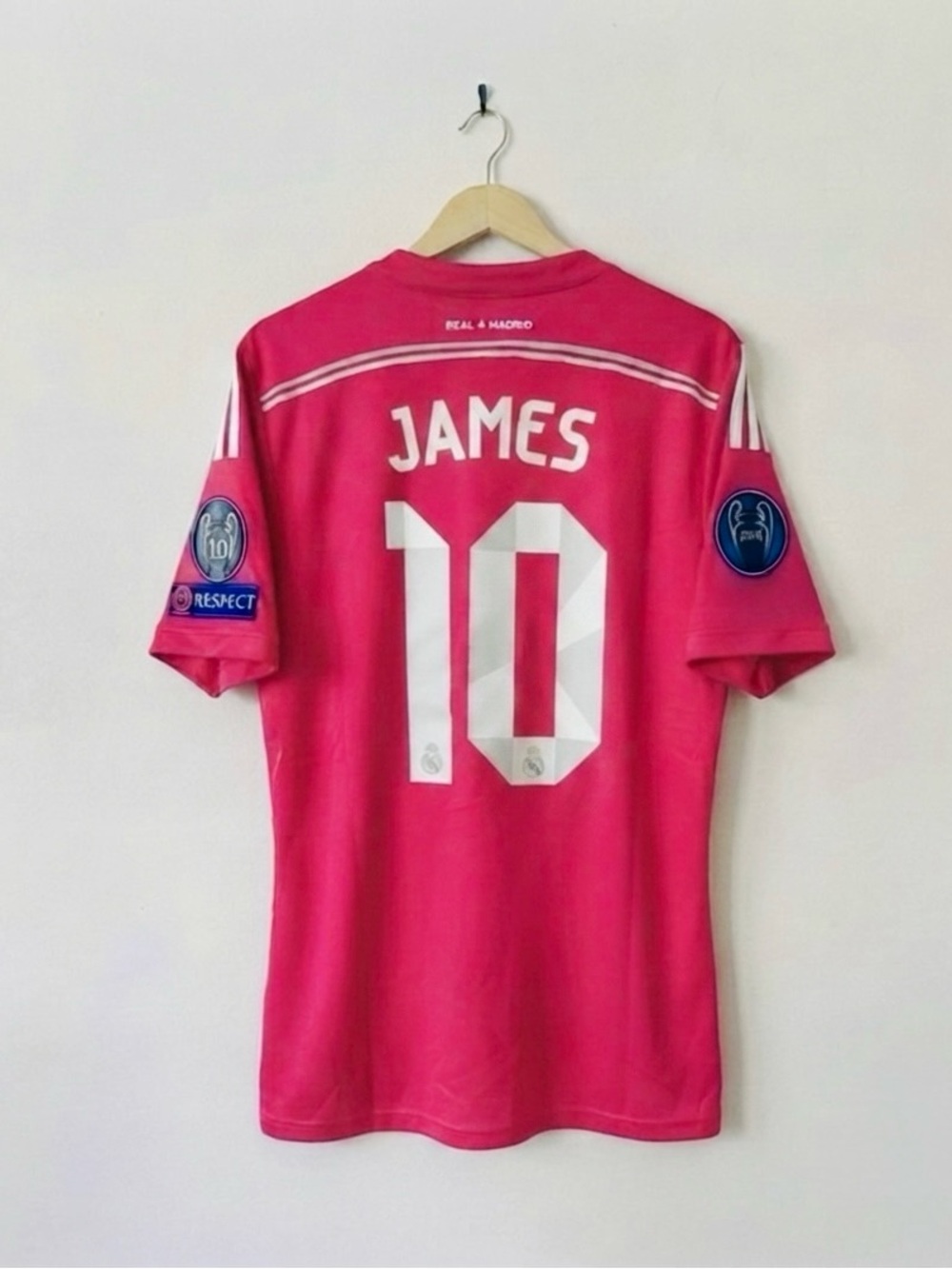 James #10 Real Madrid 14/15 UCL   Jersey Pink Pink Size Medium